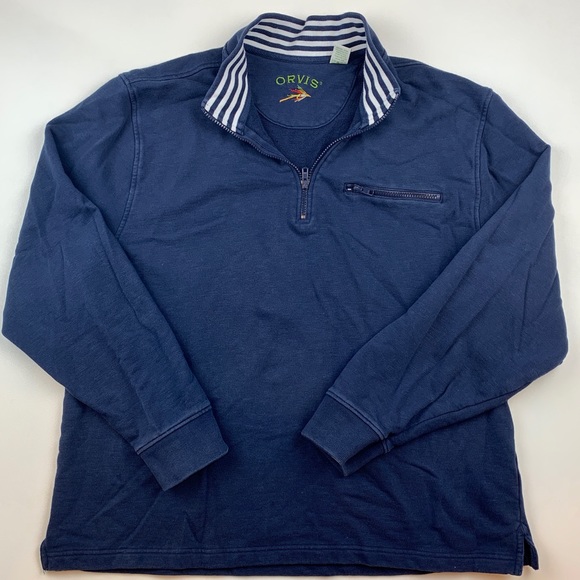 Orvis Large L Men’s Half Zip Pullover Sweatshirt - Picture 1 of 6